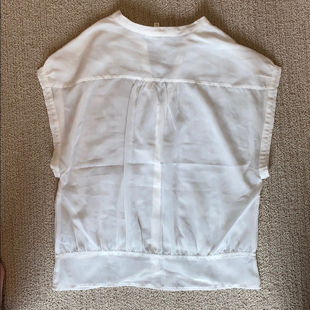 Frenchi from Nordstrom Sheet White Blouse - Picture 3 of 3